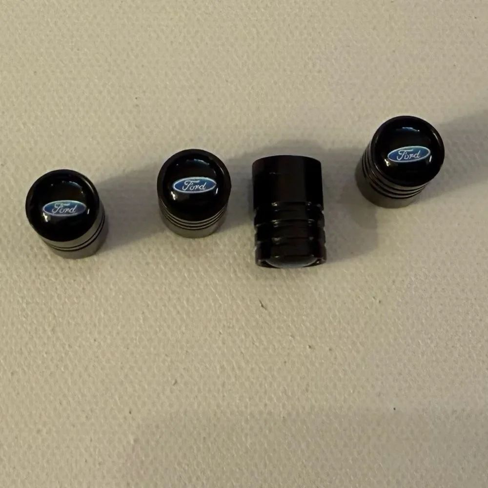 Ford Valve Stem Caps in Black Set of 4 NWT